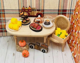 Miniature Dollhouse Thanksgiving Turkey Elf Prop Mini Corn on the cobb