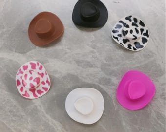 Cowboy Hat Cupcake Toppers / 10 Pc Set Western Themed Party / Bachelorette Party