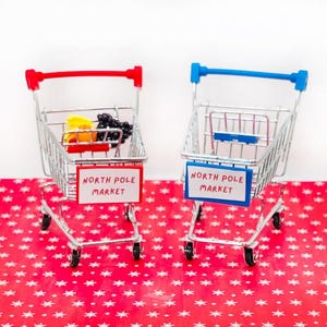 エルフ人形ミニチュア食料品カートエルフキットミニストアショッピングカート