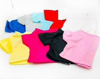 Custom 18" Doll T-Shirt: Personalized Cotton Tee, Velcro Back