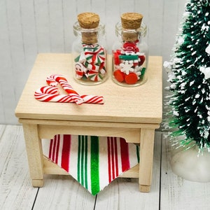 Miniature Christmas Candy Jars Elf Props Miniature Polymer Clay Candy Dollhouse Food