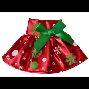 Elf Girl Christmas Skirt / Holiday Skirts For 12&quot; Dolls / Elf Kit / Miniature Doll Clothes / Girl Doll Dress