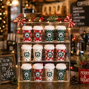 Miniatur Weihnachtskaffeetassen: Puppenhaus Bäckerei Display Zubehör Bild 1