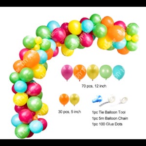 Candy Color Balloon Garland / Birthday Balloon Arch / Balloon Garland Kit / Party Decorations