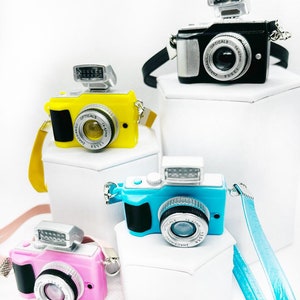 Miniature Camera With Flash / Elf Prop / 17cm Doll Accessory / Camera For Dolls / 12&quot; Doll Camera