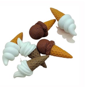 Eistüten 3D Elfe Prop Puppenhaus Zubehör Mini Schokolade Eiswaffeln Food Miniature Cabochons DIY Kunsthandwerk