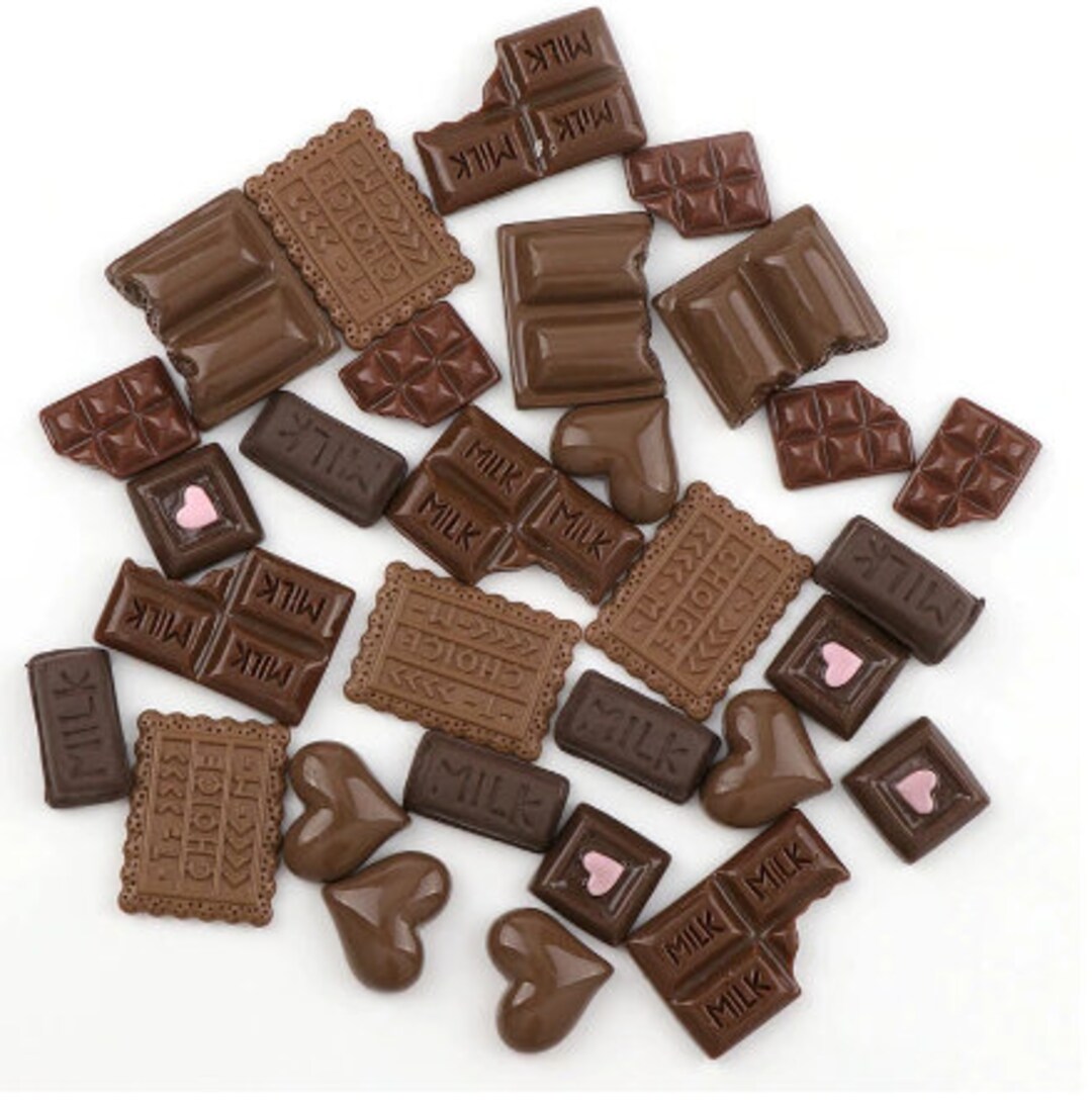 Kawaii Resin Miniature Chocolate Candy Bars Fake Food Toppers Etsy