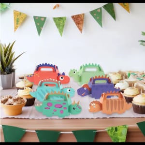 Dinosaur Party Favor Box / 6 Pc Set / Treat Box For Dinosaur Party / Favor Box For Birthday Party