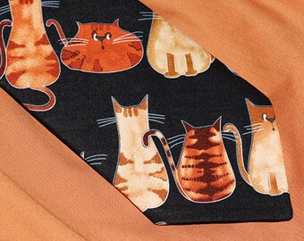 Cotton Cat Necktie, 'Cat's Meow'