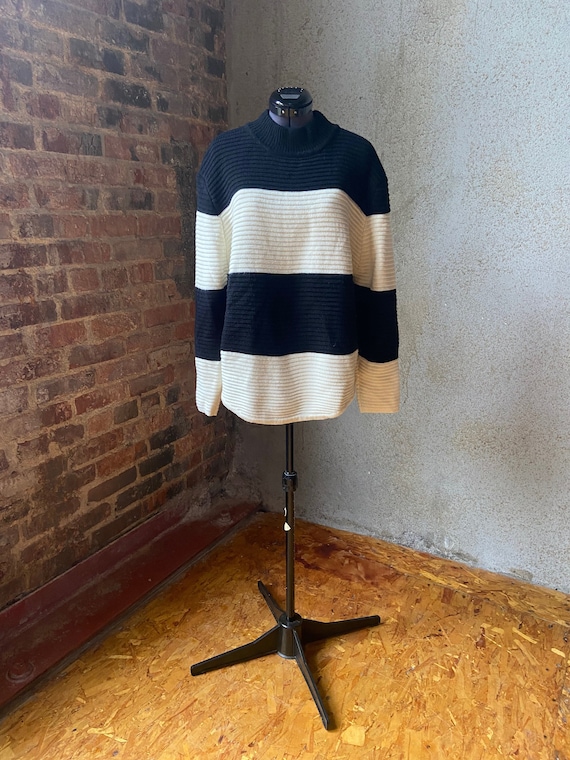 UNIF Bobbie Knit Sweater with Black & White Stripes a… - Gem