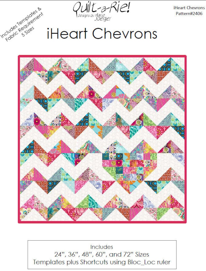 iHeart Chevrons Quilt Pattern PDF