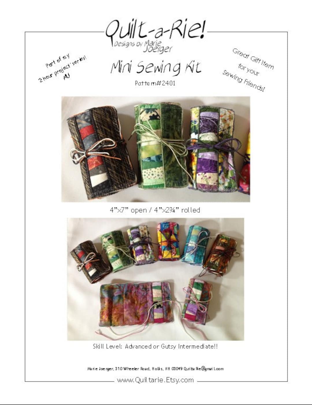 Mini Sewing Kit PDF Pattern 2401 DIY - Etsy