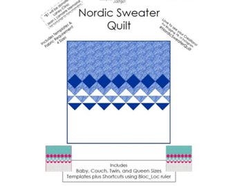 Nordic Sweater Quilt Pattern PDF 4 Sizes