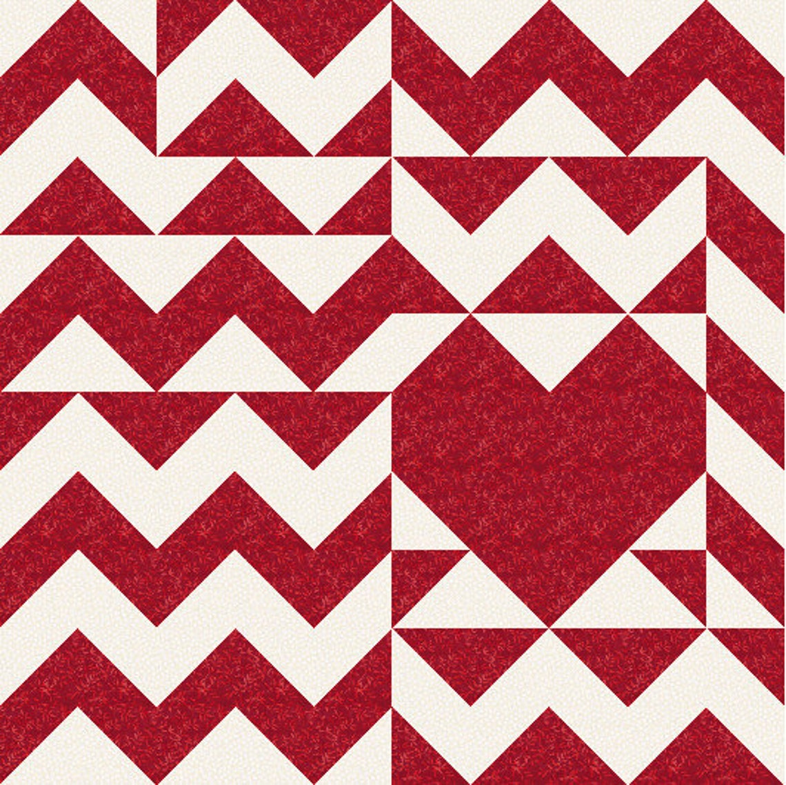 MODERN Iheart Chevrons Quilt Pattern PDF Valentine 4sizes Etsy