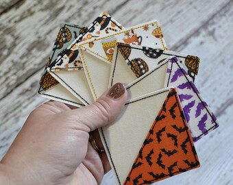 Fall Corner Bookmark, Embroidered Bookmark, Gift for reader, teacher, stocking gift, personalized, autumn, multiple colors