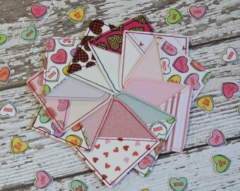 Corner Bookmark, Valentine, Embroidered Bookmark, Gift for reader, teacher, love gift, personalized, hearts, pink, red, reading gift,
