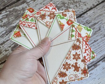 Winter Corner Bookmark, Embroidered Bookmark, Gift for reader, teacher, stocking gift, personalized, holiday, multiple colors