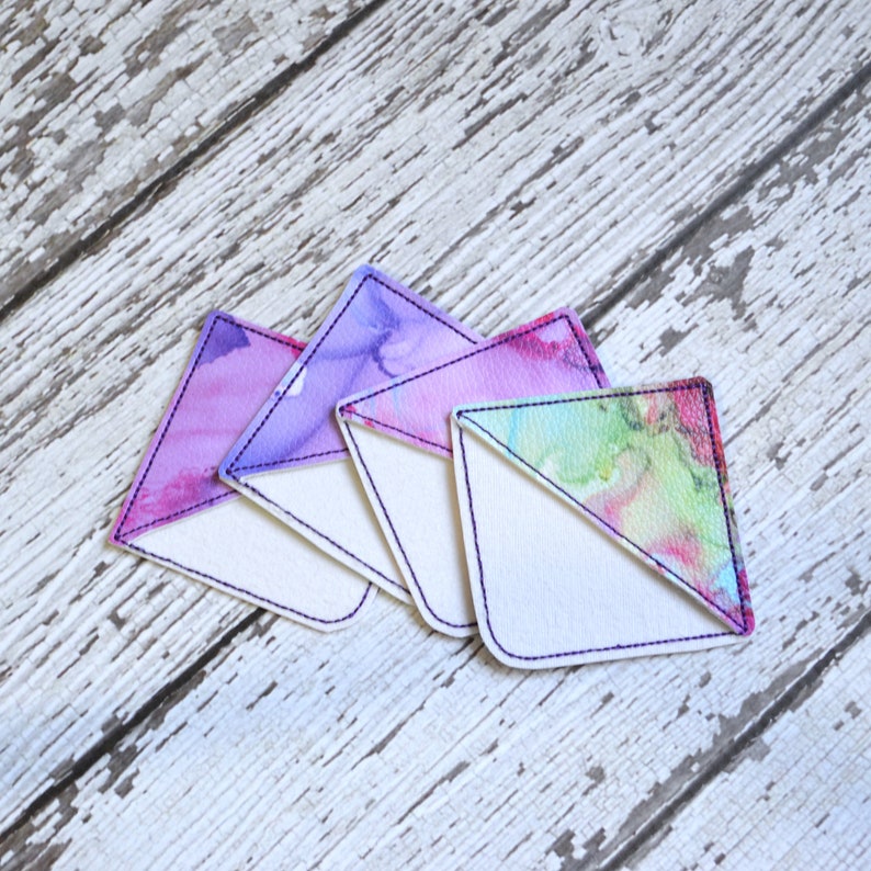 Corner Bookmark, Embroidered Bookmark, Gift for Reader, Teacher ...