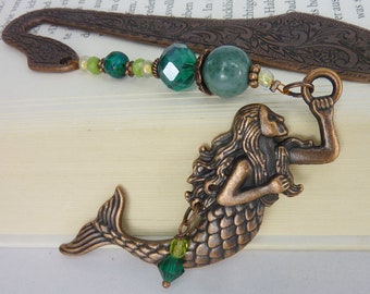 Bookmark *Mermaid* Metal bookmark in copper as nautical gift for book lovers
