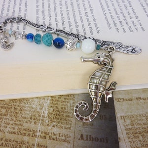 Lesezeichen UNTEN IM MEER - Seepferd - Meerjungfrau - Delfin - Seestern - maritimes Geschenk für Leser