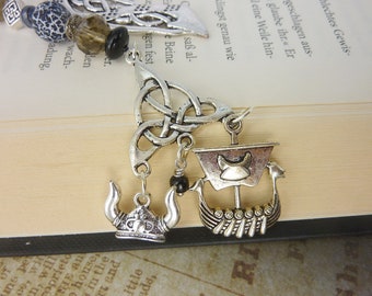 bookmark VIKINGS - dragon bookmark with viking ship as a men gift