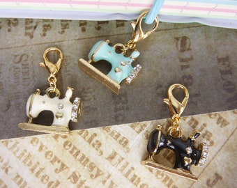 sewing machine - small pendant as stitch marker, planner accessory or pendant for pencil case