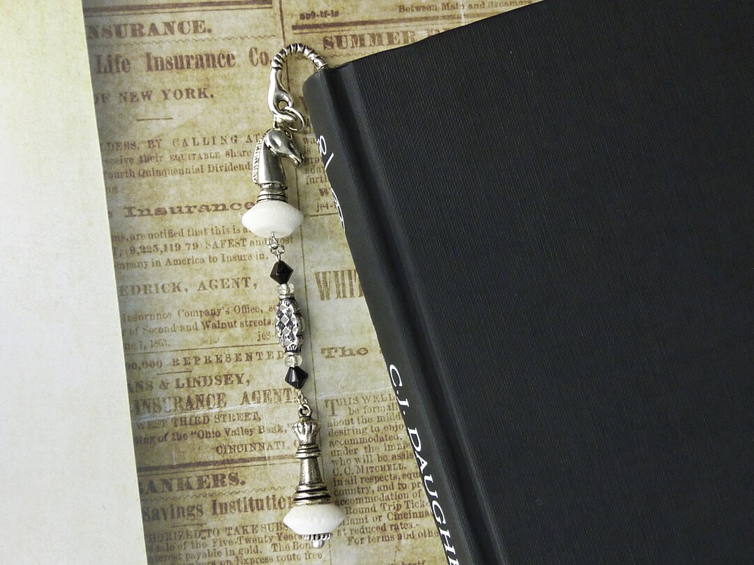 Chess Bookmark With Chess Pieces Chess Gift Idea Mens Gift Gift for