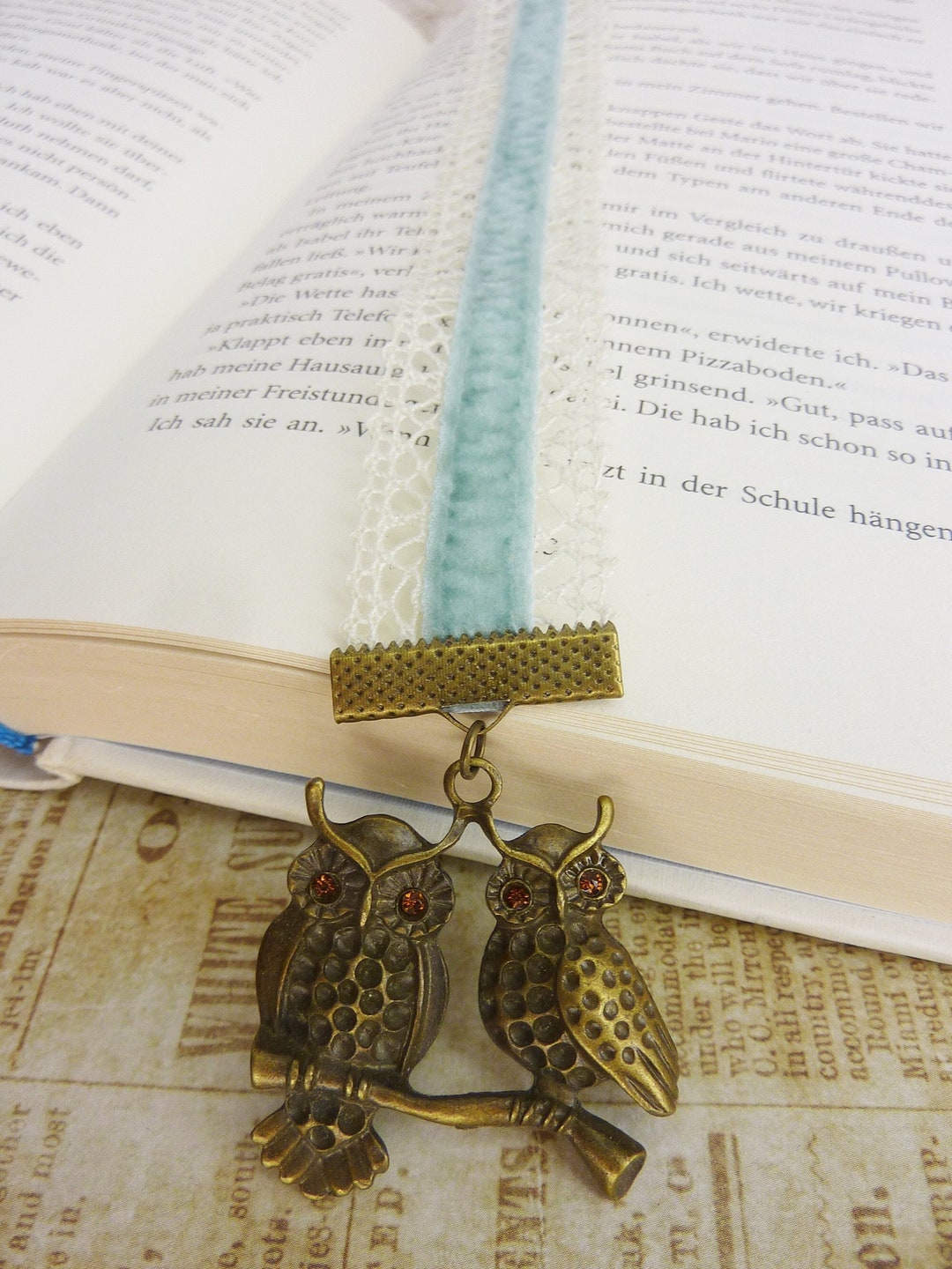 Owl Bookmark in Vintage Style Gift for Nature Lovers and Bookworms - Etsy