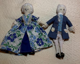 George and Martha Washington Clothe Figures