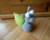 Crochet amigurumi snail plush - Stuffed animal doll - Baby boy stuffie - Nursery decor - Gift for kids