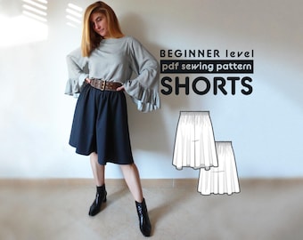 Patron de couture PDF pour jupe-culotte convient aux débutants