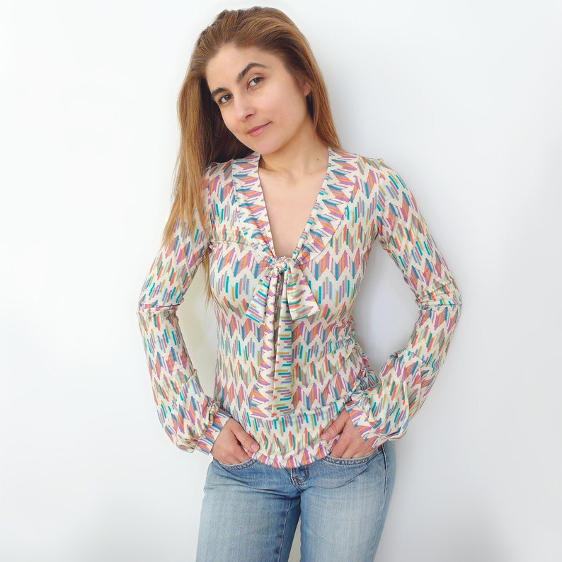 PDF Sewing Pattern Women's Knit / Jersey Top V neck | Etsy
