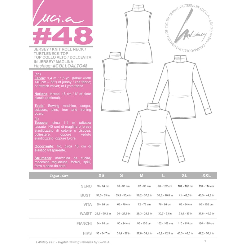 Maglietta Donna Collo Alto Totatuit - Rayon E Elastan, Slim Fit, Manica Corta - Foto 2