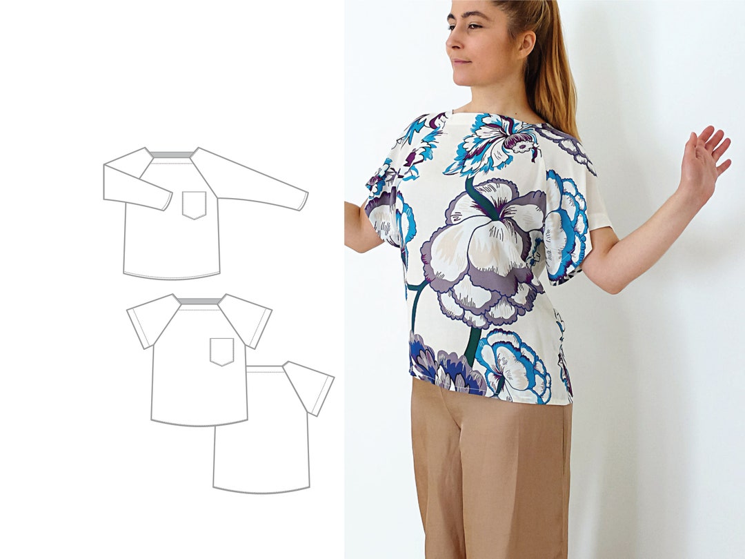 Blouse PDF Sewing Pattern for Women N.77 - Etsy