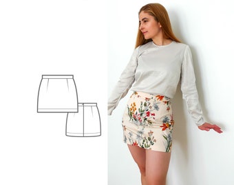 Fitted Mini Skirt PDF Sewing Pattern N.11