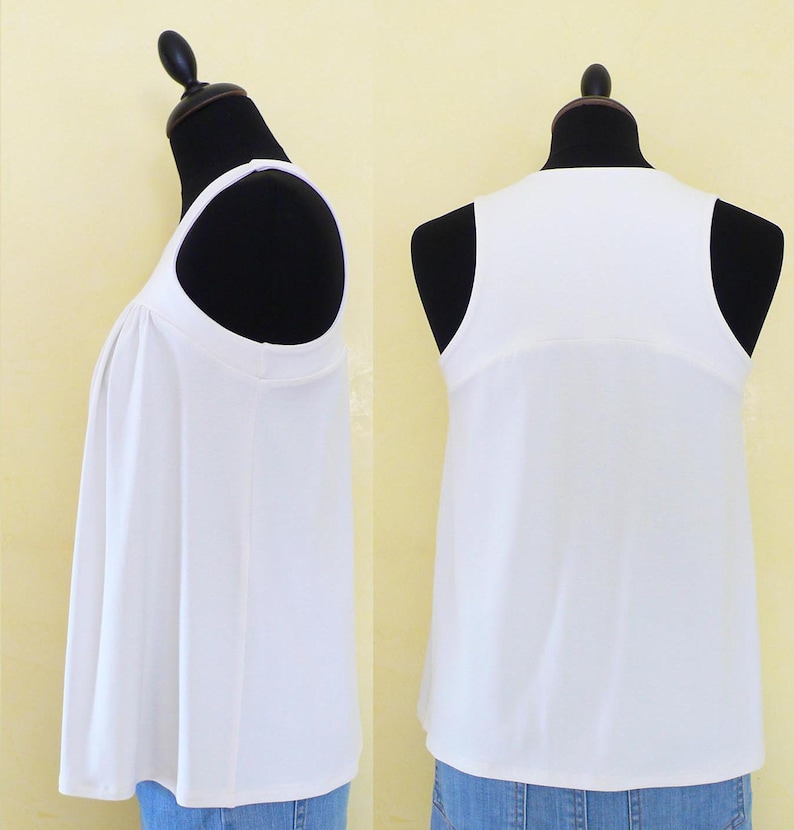 Jersey Tank Top PDF Sewing Pattern N.9, Sizes XS-5XL image 8