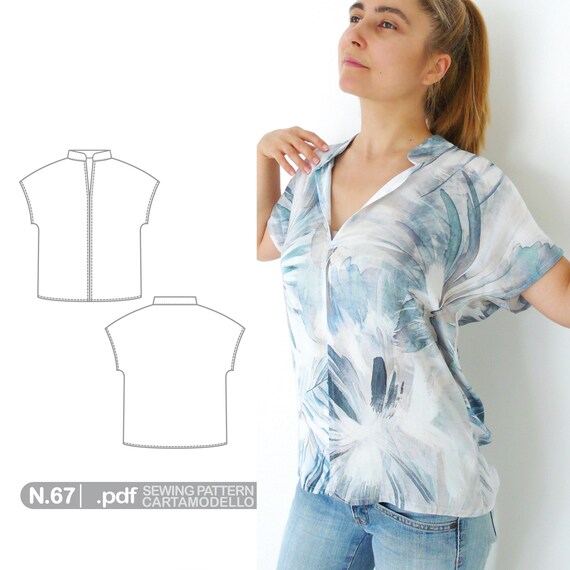Sleeveless Summer TOP PDF Sewing Pattern N.67 for Women Etsy