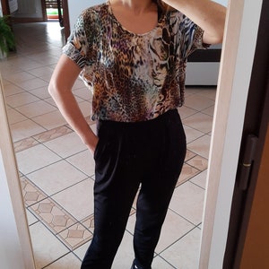 Relaxed Fit Top PDF Sewing Pattern | with long or short sleeve | in stretchy knit fabric | Sizes XS-XXL | includes seam allowances image 9