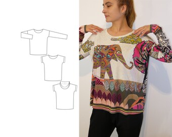 Relaxed Fit Top PDF Sewing Pattern N.6, Sizes XS-XXL