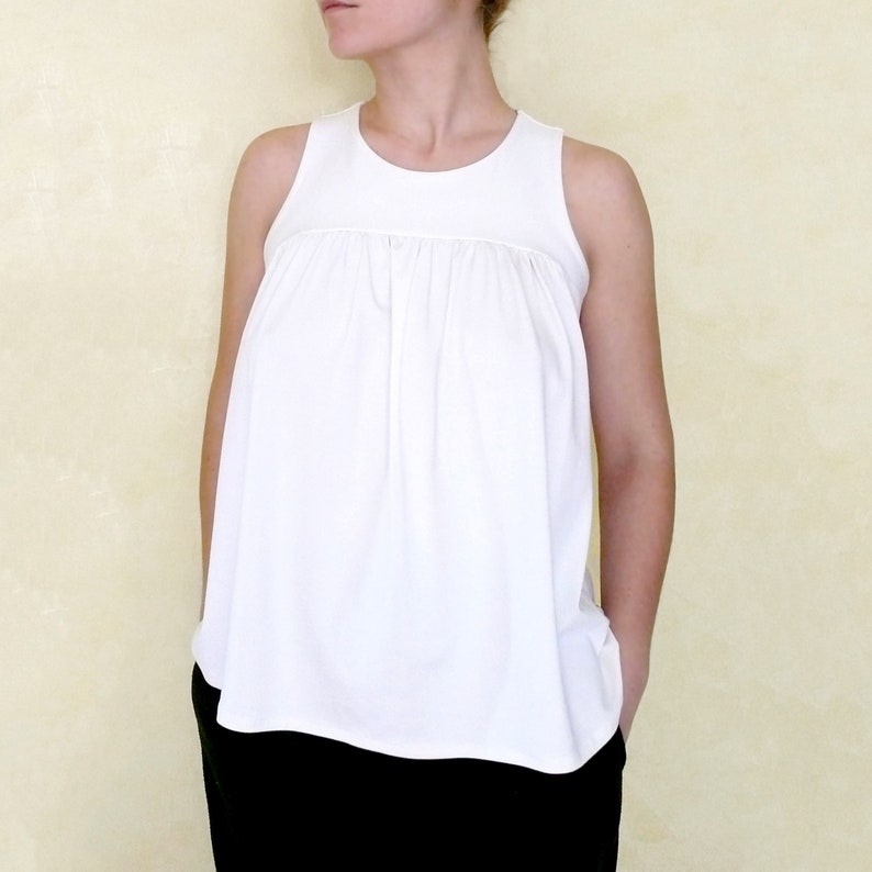 Jersey Tank Top PDF Sewing Pattern N.9, Sizes XS-5XL image 6