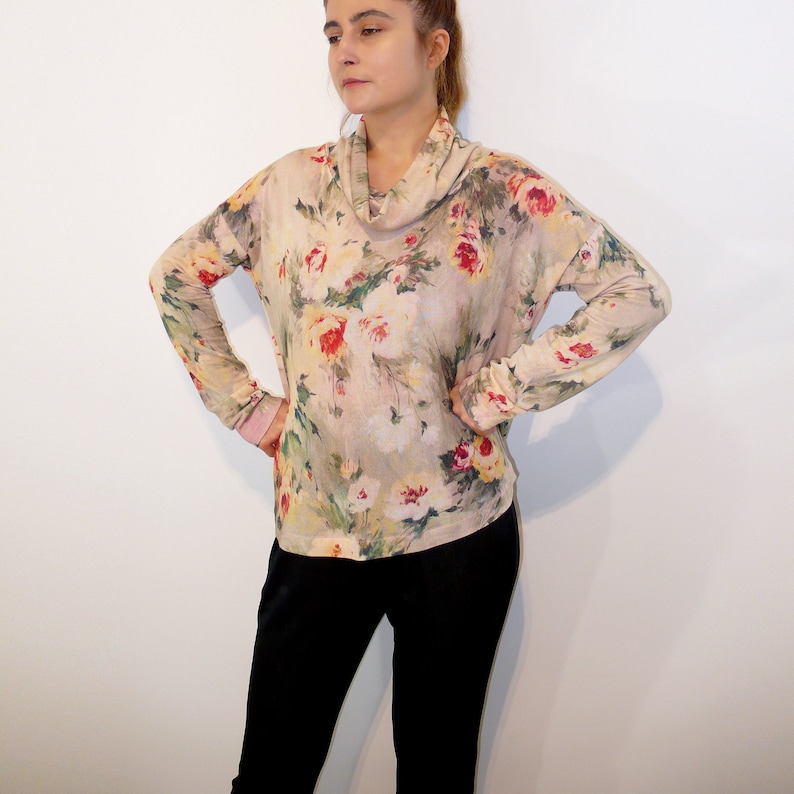 Relaxed Fit Top PDF Sewing Pattern | with long or short sleeve | in stretchy knit fabric | Sizes XS-XXL | includes seam allowances image 7