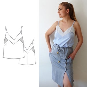 Camisole Top PDF Sewing Pattern for Women, N.33