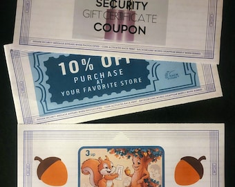 Blank Gift Certificate Coupon Security Paper Secure Rub Anti-Scan Technology Printable