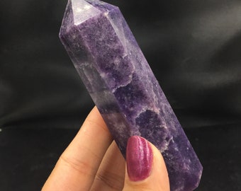 Lepidolite Purple Mica Sparkle Bright Purple Polished Point Tower Rocks and Minerals Mineral Specimen Healing Crystals