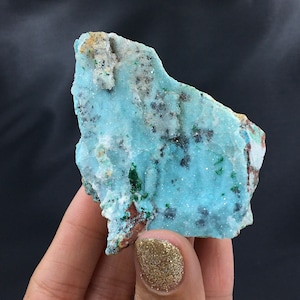 Crisocola Azul Bebê Quartzo Raro Verde Drusa Brilhante Malaquita em Cristais de Matriz Espécime Mineral Rochas e Minerais Congo CMIX4