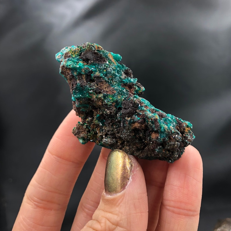 Dioptase Deep Green Mimetite Yellow Crystals Matrix Cluster Rocks and Minerals Mineral Specimen Healing Crystals Ntola Mindouli Congo image 4