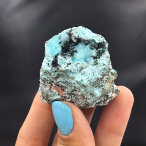 Crisocola Azul Bebê Quartzo Raro Verde Drusa Brilhante Malaquita em Cristais de Matriz Espécime Mineral Rochas e Minerais Congo CMIX2