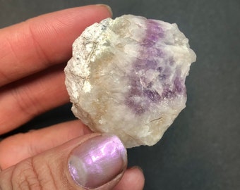 Amethyst Pinkish Purple White Quartz Raw Crystal Cluster Matrix Rocks and Minerals Mineral Specimen Togami Mountain Mine Honshu Island Japan