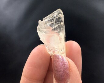 Kunzite Palest Pink Spodumene Fluorescent Raw Crystal Mini Mineral Specimen Rocks and Minerals Jewelry Supply Afghanistan