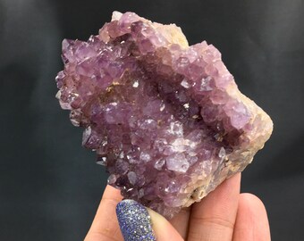 Amethyst Flower Stalactite Pinkish Purple Dusty Rose Purple Quartz Crystal Cluster Rocks and Minerals Mineral Specimen Alacam Mine Turkey